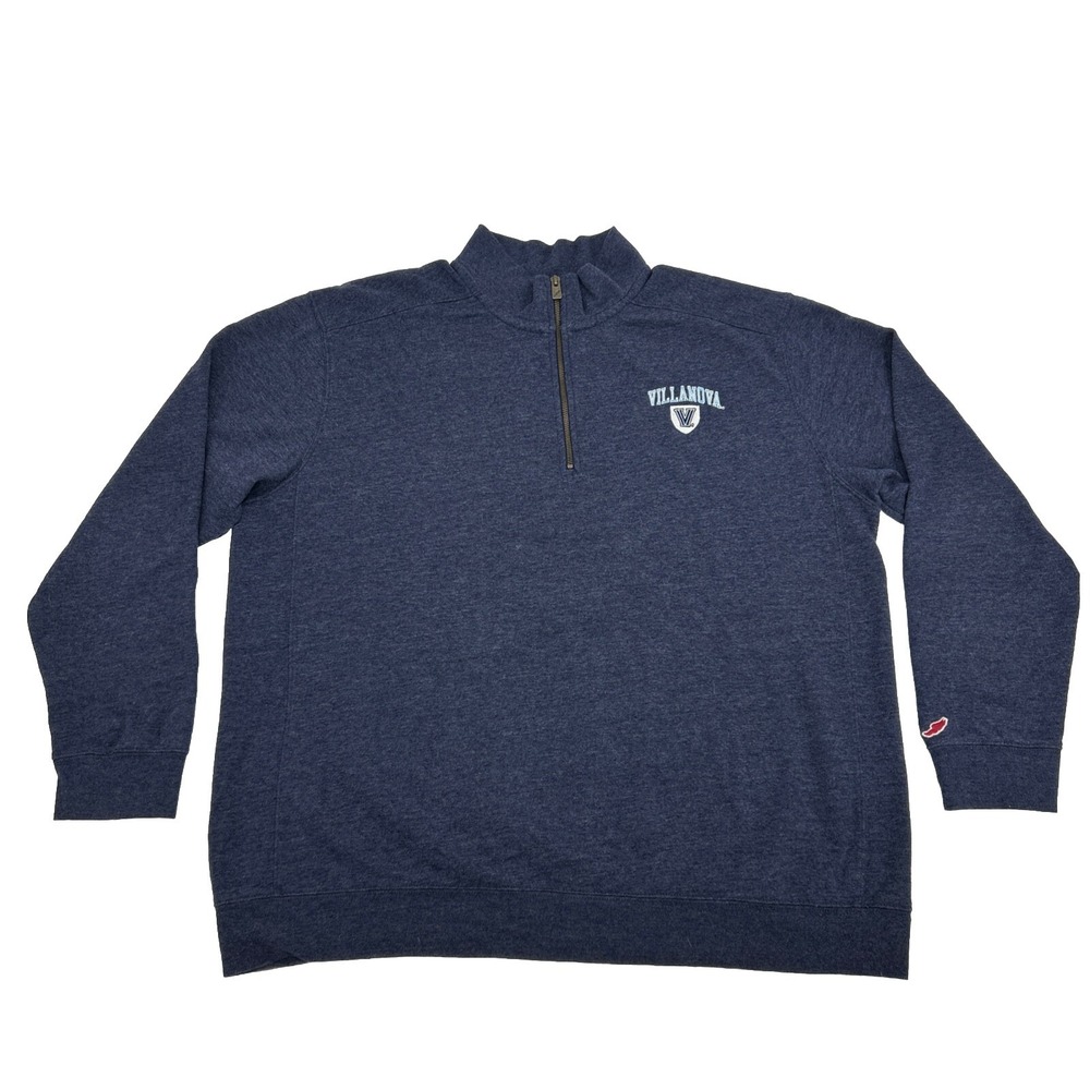 Villanova Wildcats Sweatshirt Men's 2XL Gray League 1/4 Zip Pullover
